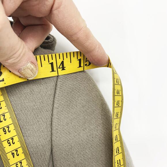 Manoush Anthropologie Gray Wool Coat Ruffle Neckline Size 2 - Picture 11 of 12